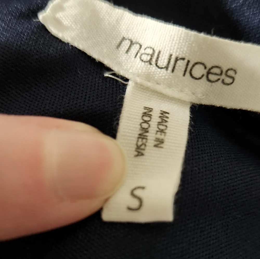 Maurices Navy Floral Dress Womens Sz S - Picture 3 of 7